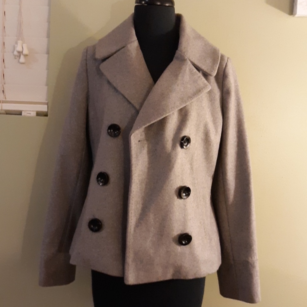 Grey Wool Double Breasted Jacket - image 1